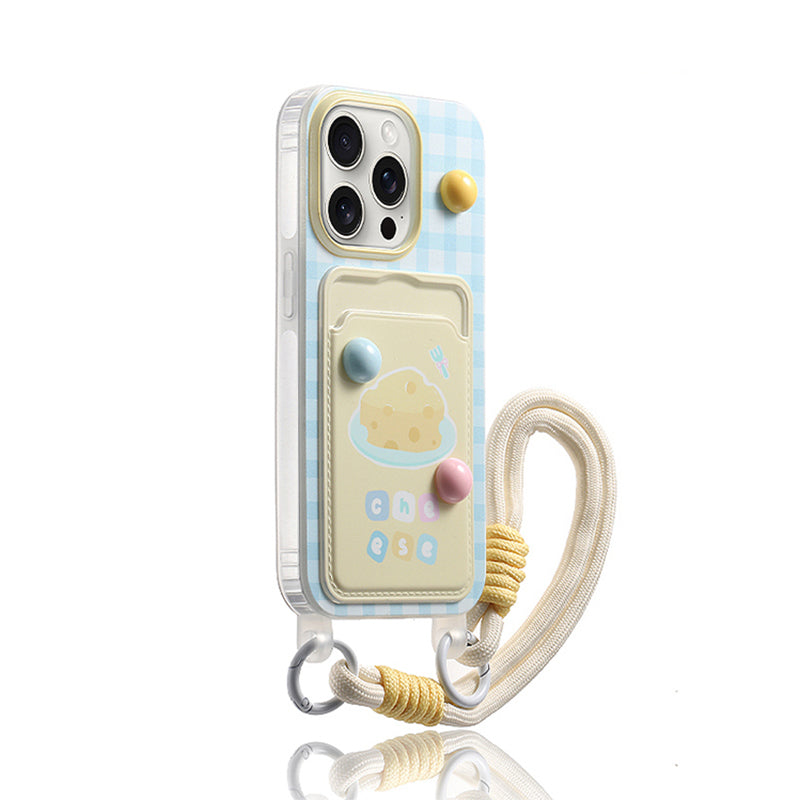 iPhone Lanyard Series | Cartoon Design Card Holder Phone Case